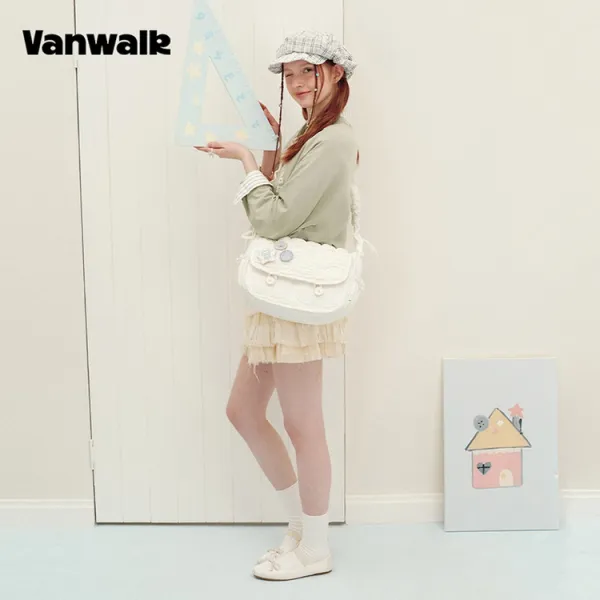 [Vanwalk] Cloud Pocket Crossbody Bag / White