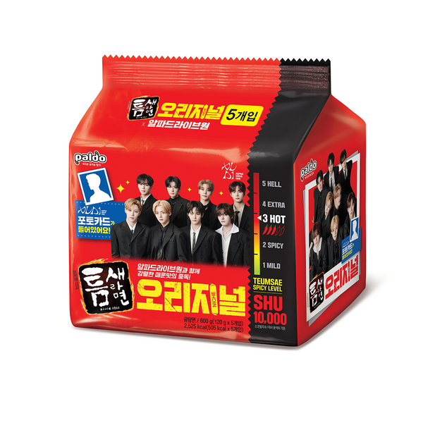 [팔도] 틈새 라면 120g*5개입 X 알파드라이브원 (+포토카드)