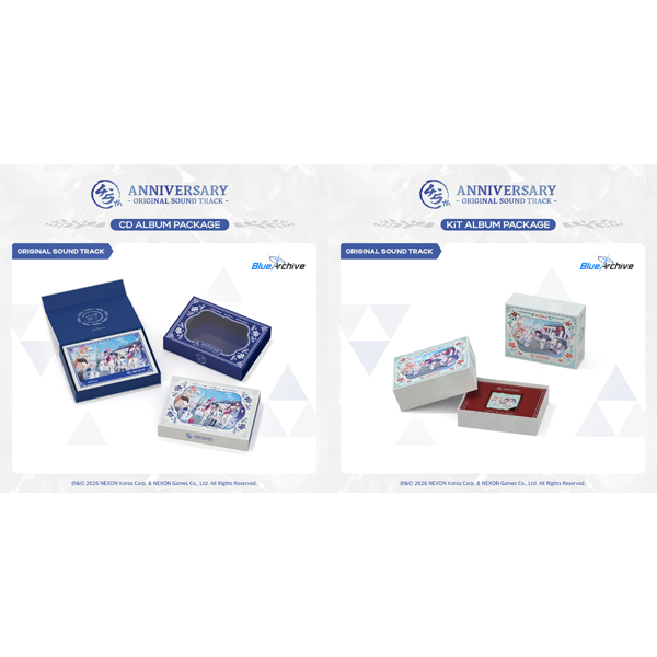 [SET] BLUE ARCHIVE 4.5th ANNIVERSARY OST (CD ALBUM PACKAGE + KIT ALBUM PACKAGE)