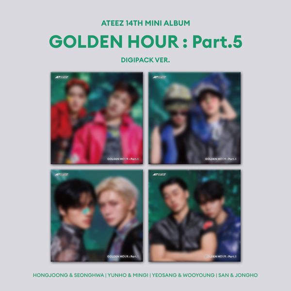 [4CD Set] ATEEZ - 14th Mini Album [GOLDEN HOUR : Part.5] (DIGIPACK UNIT Ver.)
