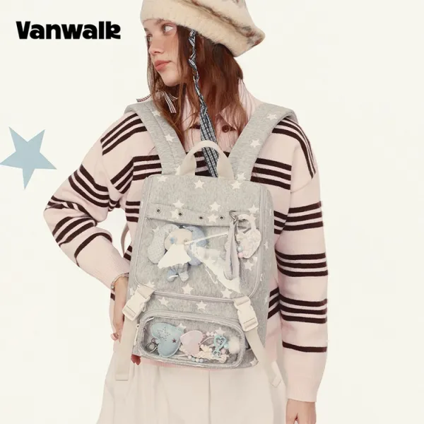 ktown4u.com : [VANWALK] Shirring Re-edition Backpack / Star Black
