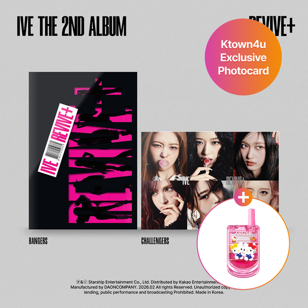 [SPW SET] IVE - 2nd Studio Album [REVIVE+] (Random Ver.) + [Amuse] Lip & Cheek Phone 02 Pink Soda [Hello Kitty Limited Edition]