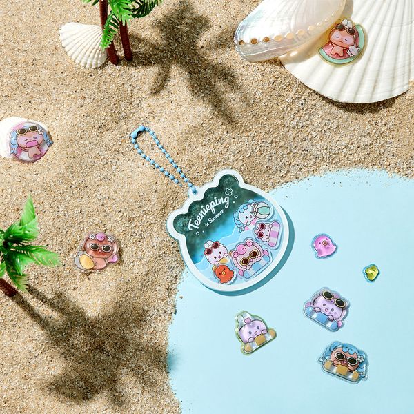 [Tiniping] Hachu Life_Acrylic Shaker Keyring