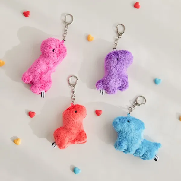 [Space Dust] 4 Types of Scruffy Carnivorous Dinosaur Doll Keychains