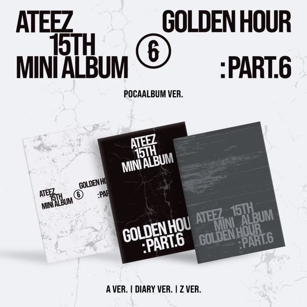 [3CD セット] ATEEZ - ミニアルバム15集 [GOLDEN HOUR : Part.6] (POCAALBUM Ver.)