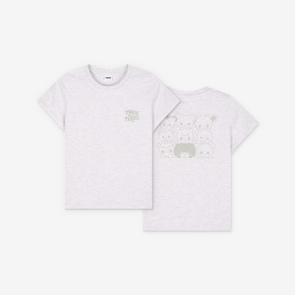TWICE - [11TH ANNIVERSARY POP-UP [TWICE THE THRILL] MD] T-SHIRT (Gray) (Size S)